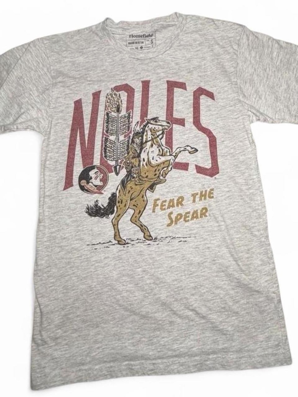 Homefield Grey 'Noles Fear The Spear' Short Sleeve Tee